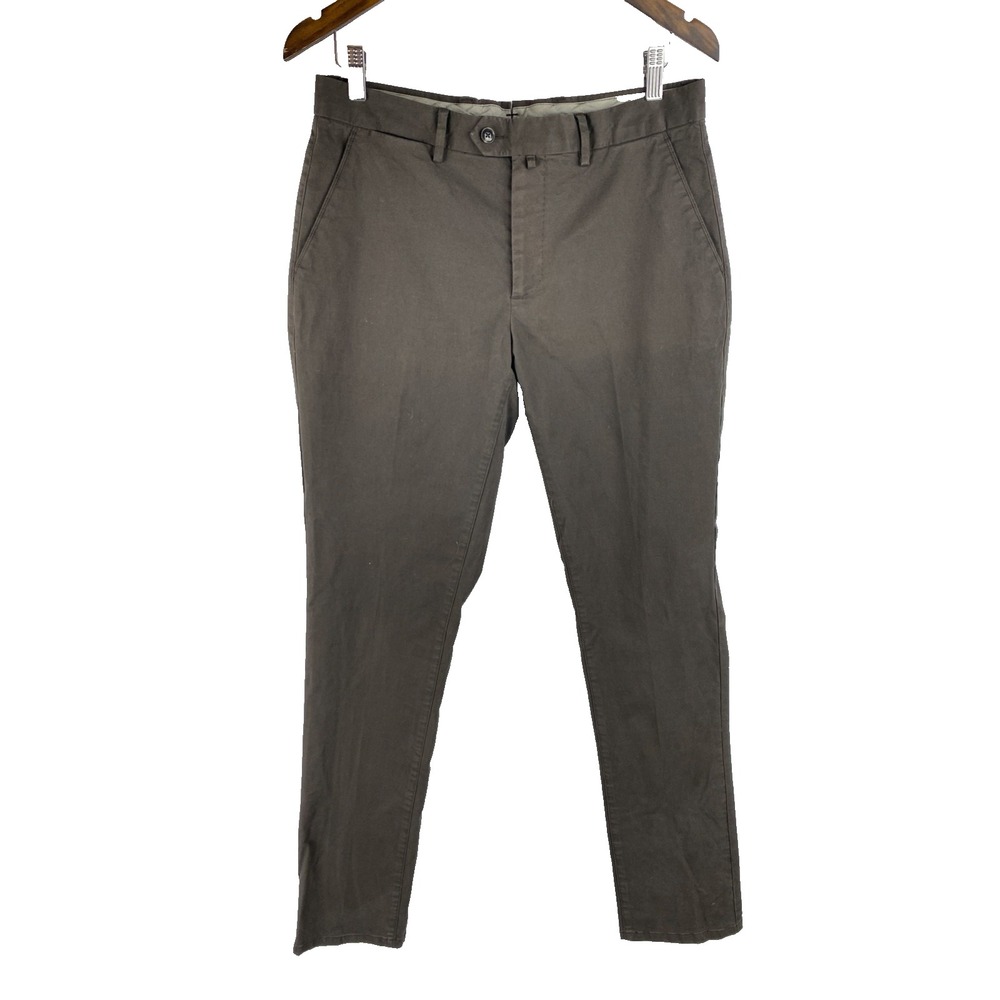 Suitsupply Mens (Fits 32x34) Brown Porto Pure Cotton Pants Trousers Slim Fit